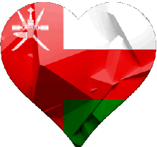Banderas Asia Oman Corazón 