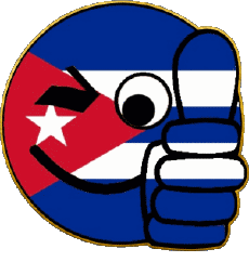 Banderas América Cuba Smiley - OK 