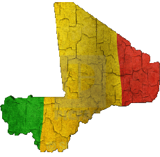 Flags Africa Mali Map 
