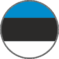 Drapeaux Europe Estonie Rond 