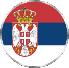 Flags Europe Serbia Round 