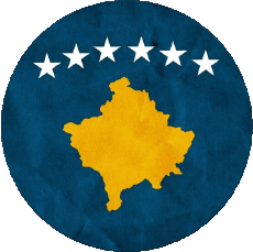 Drapeaux Europe Kosovo Rond 