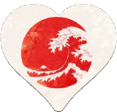 Banderas Asia Japón Corazón 