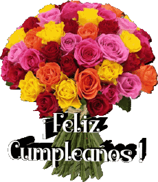 Mensajes Español Feliz Cumpleaños Floral 016 