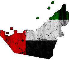 Fahnen Asien Vereinigte Arabische Emirate Karte 
