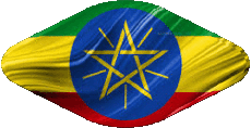 Drapeaux Afrique Ethiopie Ovale 02 