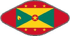 Banderas América Islas granada Oval 02 