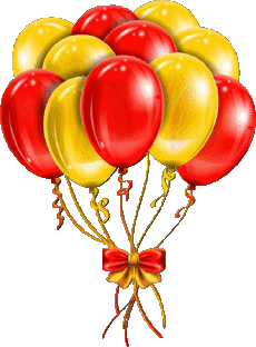 Messagi Tedesco Alles Gute zum Geburtstag Luftballons - Konfetti 007 