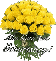 Mensajes Alemán Alles Gute zum Geburtstag Blumen 015 