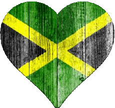 Bandiere America Giamaica Cuore 