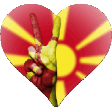 Fahnen Europa Mazedonien Herz 