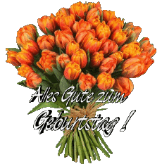 Messages Allemand Alles Gute zum Geburtstag Blumen 012 