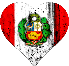 Banderas América Perú Corazón 