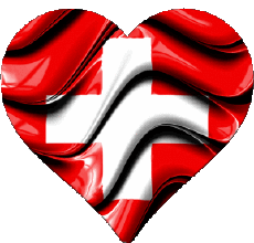 Fahnen Europa Schweiz Herz 