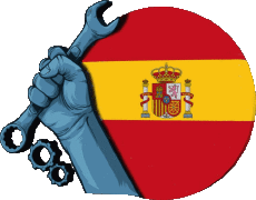 Messagi Spagnolo 1 de Mayo Feliz día del Trabajador - España 