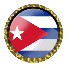 Fahnen Amerika Kuba Rund - Ringe 