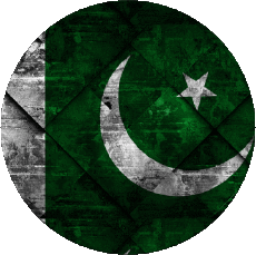 Drapeaux Asie Pakistan Rond 