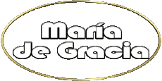 First Names FEMININE - Spain M Composed María de Gracia 