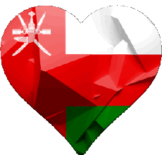Fahnen Asien Oman Herz 