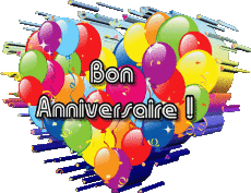 Messages Français Bon Anniversaire Ballons - Confetis 001 