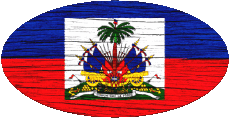 Drapeaux Amériques Haïti Ovale 