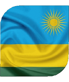 Drapeaux Afrique Rwanda Carré 