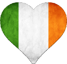 Banderas Europa Irlanda Corazón 