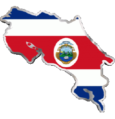 Flags America Costa Rica Map : Gif Service
