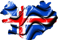 Banderas Europa Islandia Mapa 