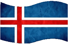 Banderas Europa Islandia Rectángulo 
