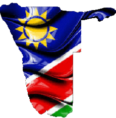 Banderas África Namibia Mapa 