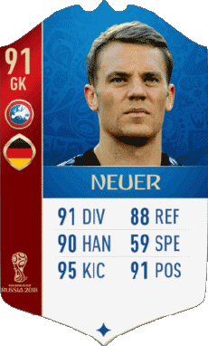 Multimedia Vídeo Juegos F I F A - Jugadores  cartas Alemania Manuel Neuer 