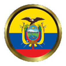 Bandiere America Ecuador Rotondo - Anelli 