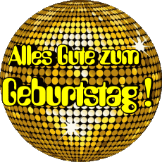 Messages German Alles Gute zum Geburtstag Zusammenfassung - geometrisch 013 
