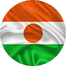 Drapeaux Afrique Niger Rond 