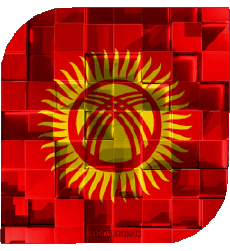 Fahnen Asien Kirgisistan Platz 