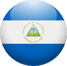Flags America Nicaragua Round 