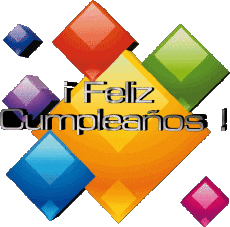 Nachrichten Spanisch Feliz Cumpleaños Abstracto - Geométrico 014 