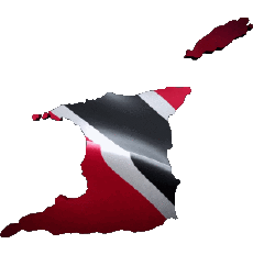 Fahnen Amerika Trinité et Tobago Karte 