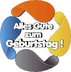 Messages German Alles Gute zum Geburtstag Zusammenfassung - geometrisch 011 