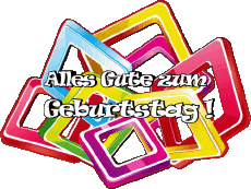 Nachrichten Deutsche Alles Gute zum Geburtstag Zusammenfassung - geometrisch 017 