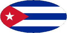 Bandiere America Cuba Ovale 01 