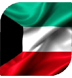 Bandiere Asia Kuwait Quadrato 