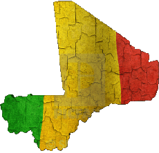 Flags Africa Mali Map 