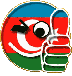 Flags Asia Azerbaijan Smiley - OK 