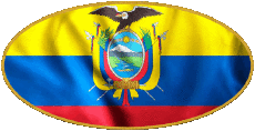 Banderas América Ecuador Oval 01 