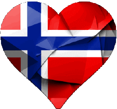 Flags Europe Norway Heart 