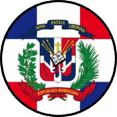 Bandiere America Repubblica Dominicana Tondo 