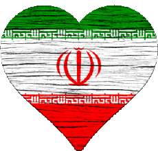 Fahnen Asien Iran Herz 