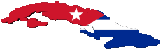 Banderas América Cuba Mapa 